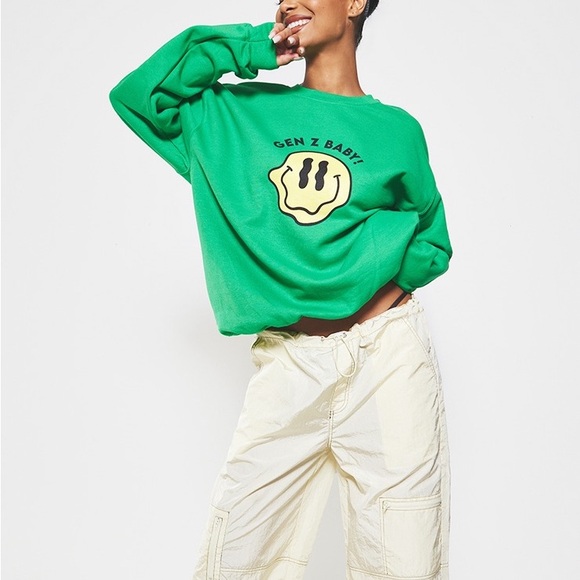 Green printed brand new sweatshirt - Picture 2 of 5